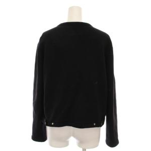 agnes b. カーディガンプレッション 裏起毛 長袖 2 黒 ブラック /YM