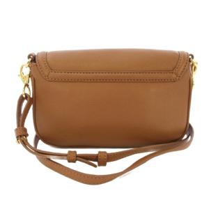 TORY BURCH AMANDA CROSS-BODY ショルダーバッグ ポシェット ポーチ 2WAY レザー キャメル 50009093