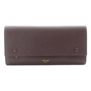ラージ フラップマルチファンクション 二つ折り 長財布 ウォレット レザー 小銭入れあり 茶 ブラウン