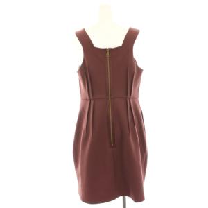 TED BAKER ワンピース ひざ丈 ノースリーブ タック 3 ボルドー 267024 /HN