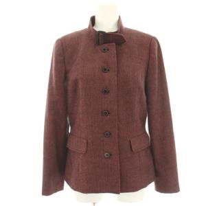 スタンドカラージャケット ブルゾン ラムウール 7 ボルドー PT6305 /HN