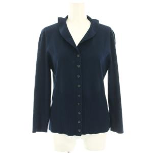 ニットカーディガン リブ切替 長袖 M 紺 ネイビー SK3108 /HN