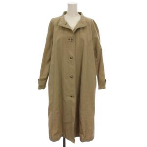 スタンドカラーコート ロング アウター M ベージュ PC3101 /YM