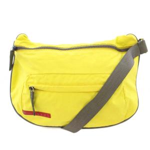 ショルダーバッグ ナイロン ロゴ 黄色 イエロー グレー /BB OH