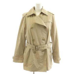 ノバチェック トレンチコート ショート丈 ウールライナー付き アウター 11 ベージュ FD205-433-40