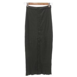 タグ付き タイトスカート リブニット マキシ ロング丈 イージー XXS グレー /NU