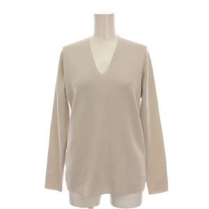 25SS シンセティックフルニードル Vネックプルオーバー ニット カットソー 長袖 S グレージュ KRCYGS0201