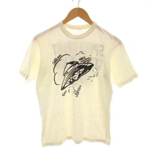 パワーウェア POWER WEAR Tシャツ カットソー プリント 半袖 M ホワイト /YM
