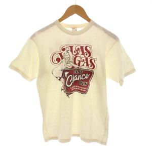 パワーウェア POWER WEAR Tシャツ カットソー プリント 半袖 M ホワイト /YM