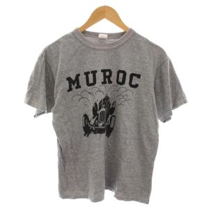 パワーウェア POWER WEAR MUROC Tシャツ カットソー MUROC プリント 半袖 M グレー