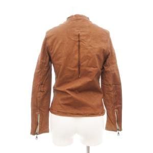 sisii カウレザージャケット ライダース シングル XXS 茶 ブラウン /JS