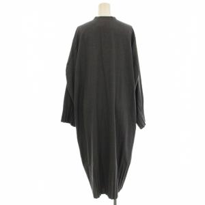 mizuiro ind mizuiroind シャツワンピース ロング ノーカラー 長袖 F グレー /G
