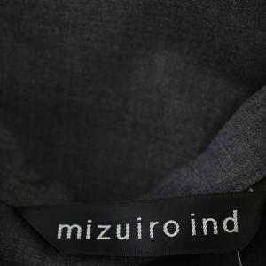 mizuiro ind mizuiroind シャツワンピース ロング ノーカラー 長袖 F グレー /G