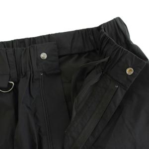 PHENIX ナイロンテックポケットドローコードパラシュートパンツ イージーパンツ ジップフライ S 黒 ブラック opa240578