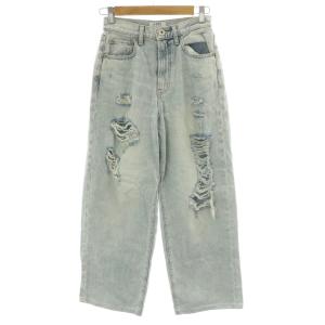 デニムパンツ ジーンズ ダメージ加工 XS ライトブルー 072432414201-01 /YM