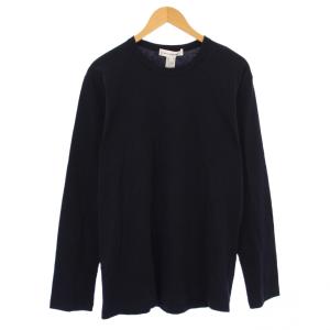 FOREVER フォーエバーライン Tシャツ ロンT 長袖 クルーネック ストレッチ 無地 X 紺 ネイビー