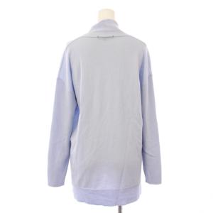 23区 23AW ニット セーター 長袖 Vネック 無地 ウール ストレッチ 38 水色 ライトブルー /BB