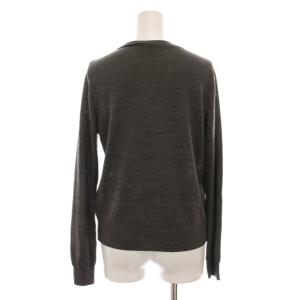 Lois CRAYON カーディガン ニット 切替 総柄 長袖 M グレー グリーン 緑 16004406 /YM