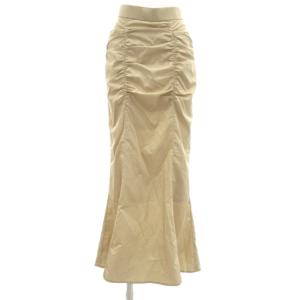 マーメイドスカート ギャザー ロング 2 ベージュ  /YJ