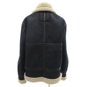 ALPHA INDUSTRIES B-3 フライトジャケット フェイクレザー 裏ボア M 黒 ブラック TA7115-075 /YJ