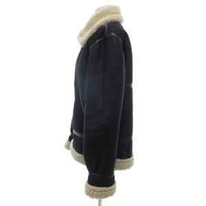 ALPHA INDUSTRIES B-3 フライトジャケット フェイクレザー 裏ボア M 黒 ブラック TA7115-075 /YJ
