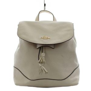 リュックサック デイバッグ レザー 白 ホワイト F72645 /AN18