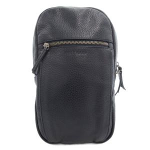 ショルダーバッグ 斜め掛け クロスボディ ロゴ レザー 紺 ネイビー /GV