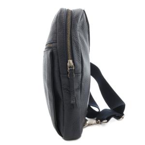 COLE HAAN ショルダーバッグ 斜め掛け クロスボディ ロゴ レザー 紺 ネイビー /GV