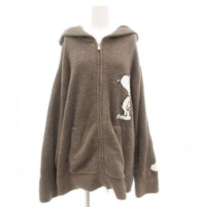 × SNOOPY スヌーピー ルームウェア フリースパーカー ジップアップ M グレー PMNT205902