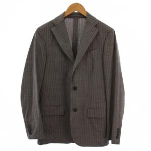 テーラードジャケット シングル 3B ストライプ柄 ウール 46 グレー /BM