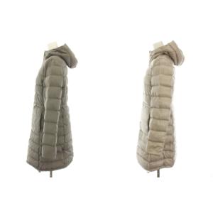 HERNO ダウンコート アウター フード リバーシブル 40 グレー ベージュ PI182D-12017-2694