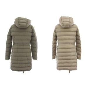 HERNO ダウンコート アウター フード リバーシブル 40 グレー ベージュ PI182D-12017-2694