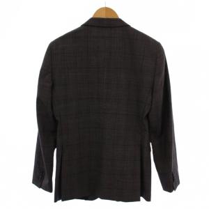 TAGLIATORE テーラードジャケット 総裏地 シングル 2B グレンチェック ウール 48 グレー /BM