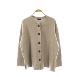ニット カーディガン ウール混 ベージュ /NR OS