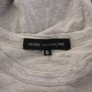 COMME des GARCONS AD2009 Tシャツ カットソー 半袖 クルーネック ロゴ プリント ストレッチ S グレー /BB