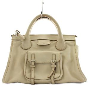 エディス ハンドバッグ トートバッグ レザー ベージュ /AN14 OH