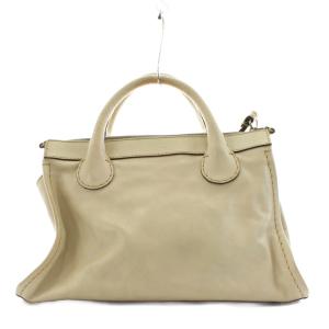 Chloe エディス ハンドバッグ トートバッグ レザー ベージュ /AN14 OH