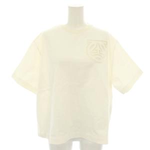 Tシャツ カットソー クルーネック 半袖 コットン ガンチーニ カットワーク M 白 ホワイト 0425-002