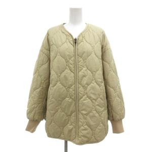 美品 23AW ジップアップブルゾン キルティング 2way 36 ベージュ /YJ