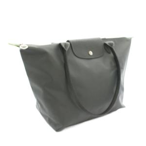 Longchamp ル プリアージュグリーンLショルダーバッグ トートバッグ ナイロン グレー L1899919P66 /YT