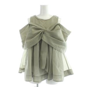 24AW カットコンビペプラムトップス カットソー ノースリーブ カーキ FWCT244145 /AP