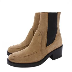 チャンキーソール チェルシーブーツ 37 ブラウン