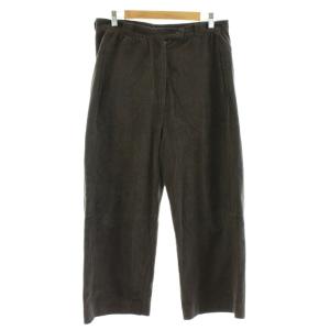 コーデュロイパンツ ワイド ジップフライ コットン 2 茶 ブラウン W-320 /KU