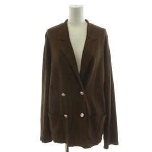 25AW ニットジャケット ダブル F 茶 ブラウン RDZ1052107A0004 /AN14