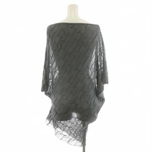 ISSEY MIYAKE ニット カットソー 半袖 変形 2 グレー IM13KN518 /AN26