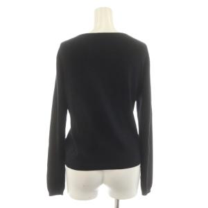 TOCCA ニットカーディガン 長袖 絹 シルク カシミヤ混 XS 黒 ブラック リボン CKRTONA0820 /RR