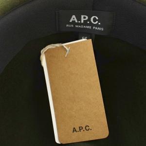 A.P.C. ウール 中折れハット 中折れ帽 S カーキ /G