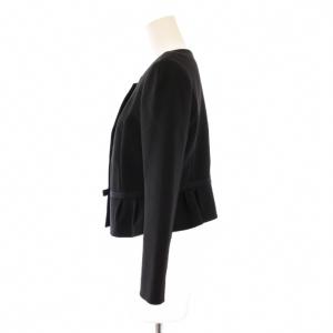 TOCCA ノーカラージャケット アウター ショート丈 ペプラム 0 黒 ブラック /BB