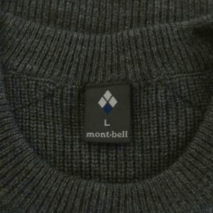 mont-bell ミッテルレギ セーター ニット 長袖 ロゴ 刺繍 ウール L グレー 1106637 /AN26