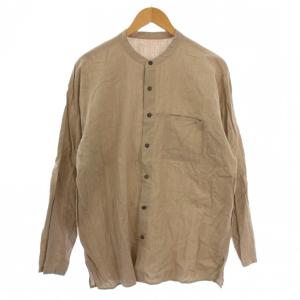 コットンカーディシャツ 長袖 M ベージュ J0142FBM892 /BM